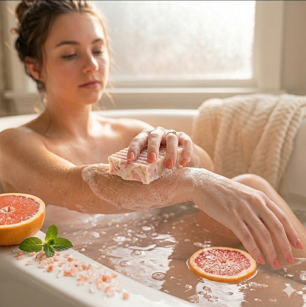 Himalayan Pink Salt & Grapefruit Soap