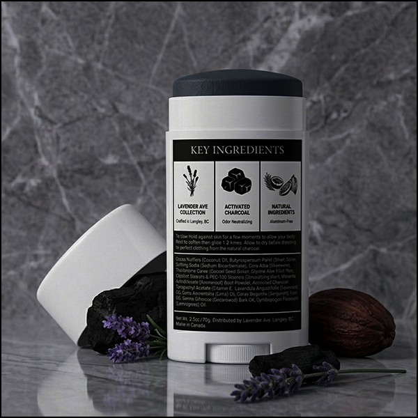Lavare All Natural Deodorant With Activated Charcoal