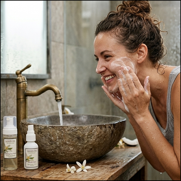 Lavender Avenue - Neroli Foaming Face Wash is the antidote to "Industrial Clean" Most commercial cleansers rely on synthetic detergents to create foam, stripping your skin’s natural acid mantle in the process. We believe a cleanser should do more than just remove the day—it should begin the process of restoration. Our Neroli & Coconut Foaming Face Wash is a pH-balanced, surfactant-free formula designed to lift impurities while flooding the skin with botanical hydration.