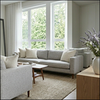 A beautiful Living room, freshened with Lavender avenue Room & Pillow Spray