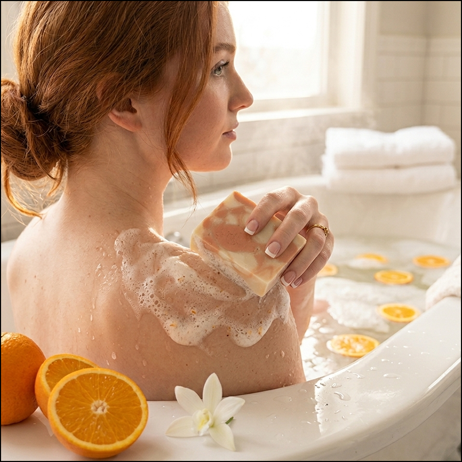 Orange and Vanilla Shea Butter Soap
