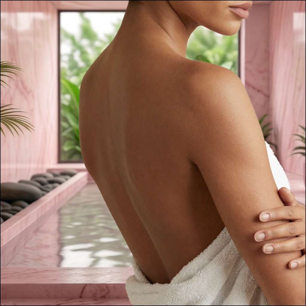 Lavender Avenue Blush Body Polish is crafted with Pure Pink Himalayan Salt providing a mineral-rich exfoliation that draws out impurities to help you glow with natural vitality. Suspended in a luxurious signature blend of whipped olive Castile and organic Shea butter, this polish ensures a velvet-soft finish for skin that feels polished and energized. Brighten, tighten, and reveal radiance with this invigorating mineral treatment.