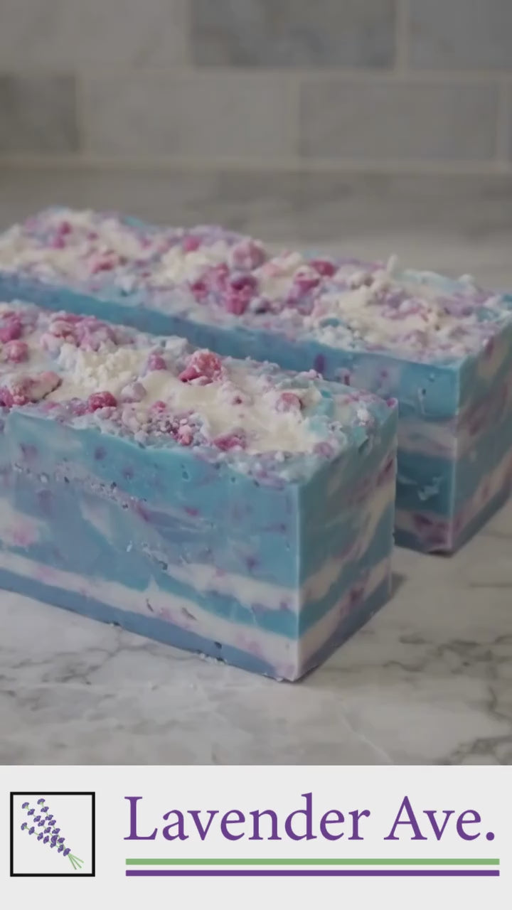 Lavender Avenue All Natural Coconut and Sea Salt Soap with Ylang Ylang Sandalwood, Vanilla and Bergamot - This soap's scent is reminiscent of  a tropical beach. 