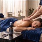 Lavender Avenue - All Natural  Massage Oil is thoughtfully formulated to help relax tired muscles while nourishing the skin. A lightweight base of apricot kernel oil provides exceptional glide without feeling greasy, allowing hands to move effortlessly over the skin.
An invigorating blend of eucalyptus, rosemary, cajeput, camphor, peppermint, black pepper, sweet orange, and lavender essential oils creates a refreshing aromatic experience that helps soothe both body and mind.
