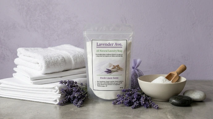 All Natural Laundry Soap, Clean Laundry with no Harsh Chemicals, No synthetic ingredients, 100% Natural Laundry Detergent 